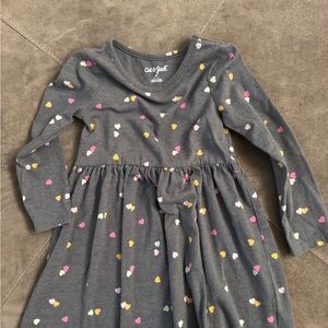 Cat & Jack Charcoal Dress with Heart Pattern